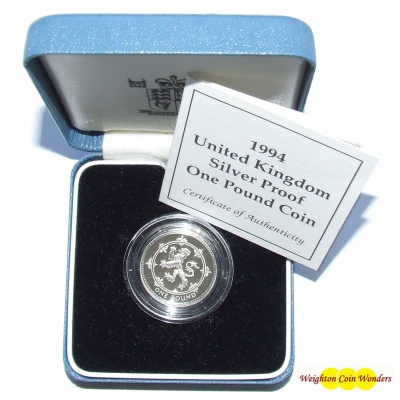 1994 Silver Proof £1 - Click Image to Close